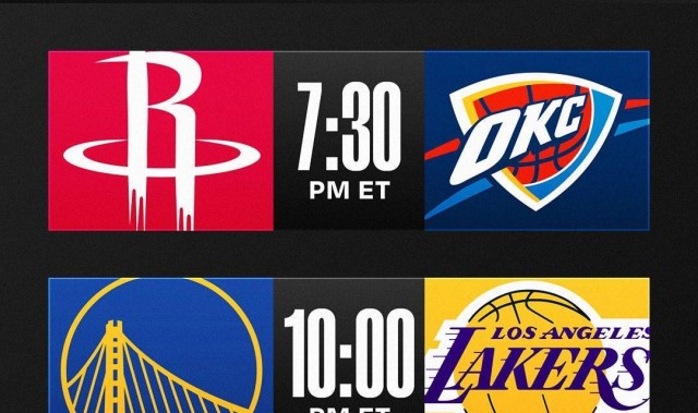 NBA官宣新赛季揭幕战：火箭VS雷霆 勇士VS湖人
