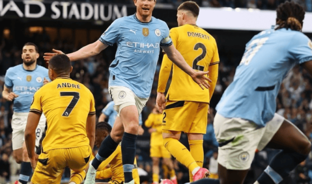 曼城1-0狼队，德布劳内轰入制胜球！他会成为梅西的迈阿密帮手吗